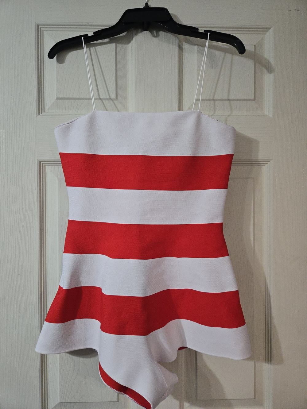 Jacquemus Red & White Striped Strapless Romper Size 38 EU/4US - Picture 2 of 5